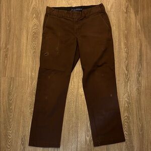 Dickies Brown Chino Pants Classic Straight Leg